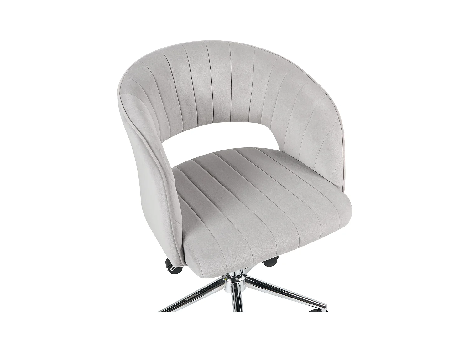 Chaise de bureau KATONAH Velours Gris clair