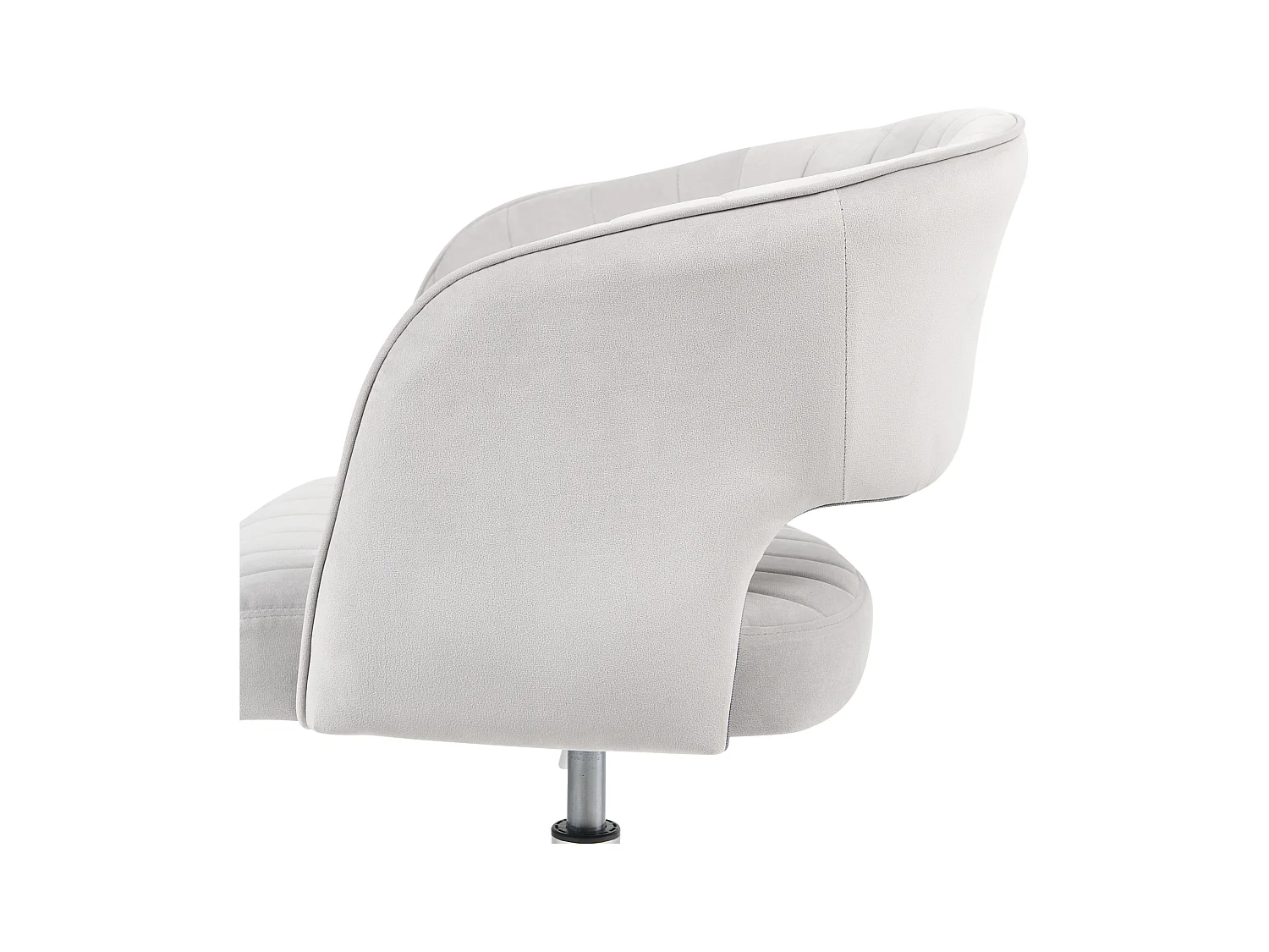 Chaise de bureau KATONAH Velours Gris clair