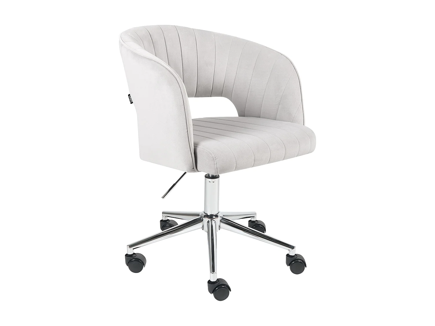 Chaise de bureau KATONAH Velours Gris clair