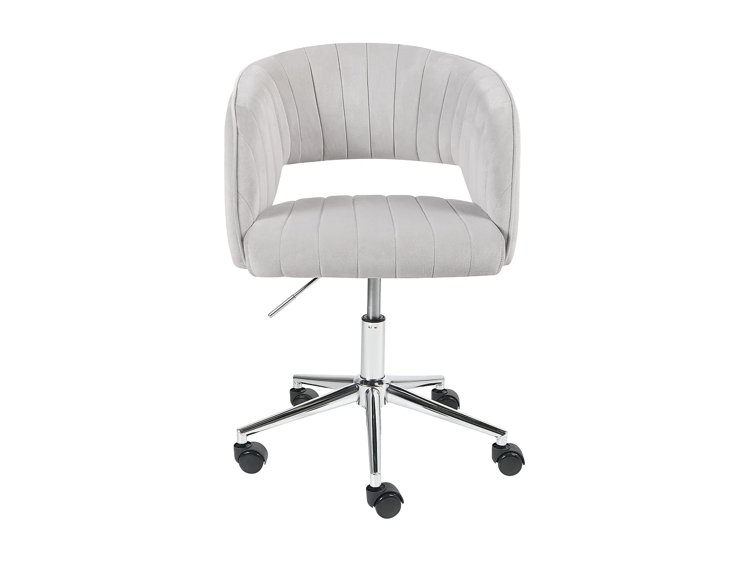 Chaise de bureau KATONAH Velours Gris clair