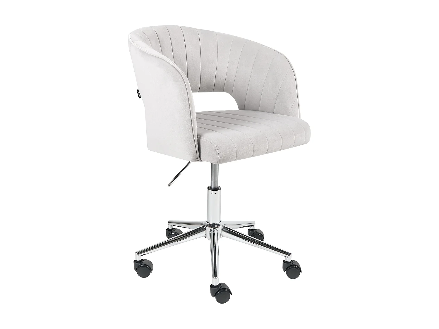 Chaise de bureau KATONAH Velours Gris clair