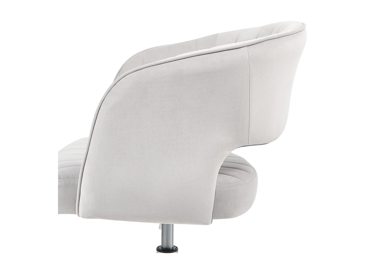 Chaise de bureau KATONAH Velours Gris clair