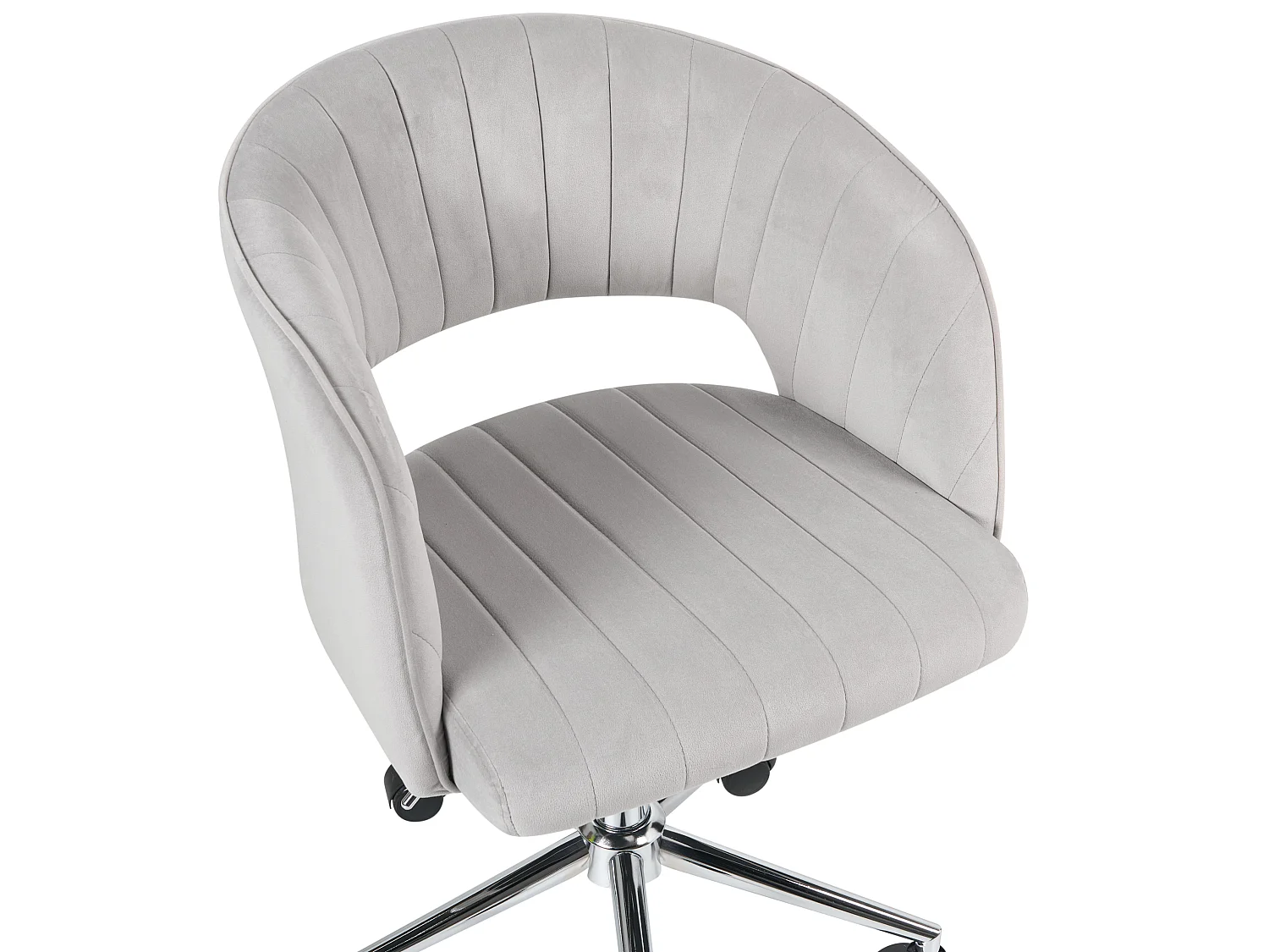 Desk Chair KATONAH Velvet Light Grey