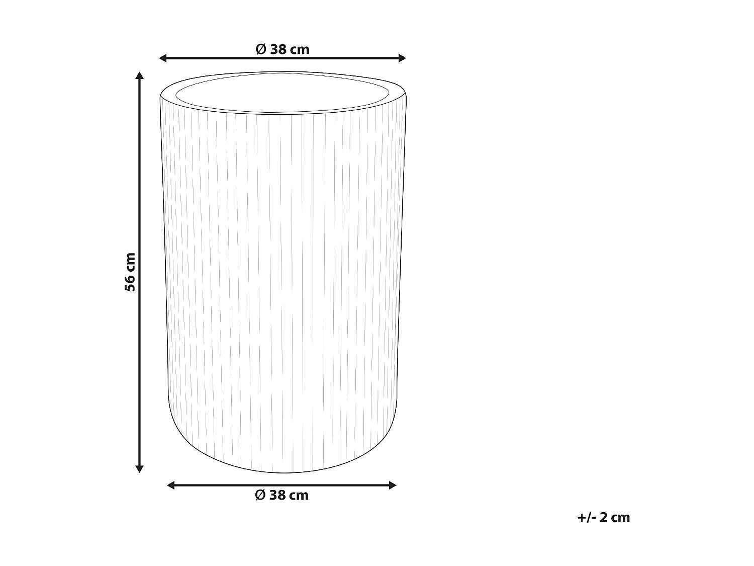Vaso EANTIO Cerâmica 37 cm Preto