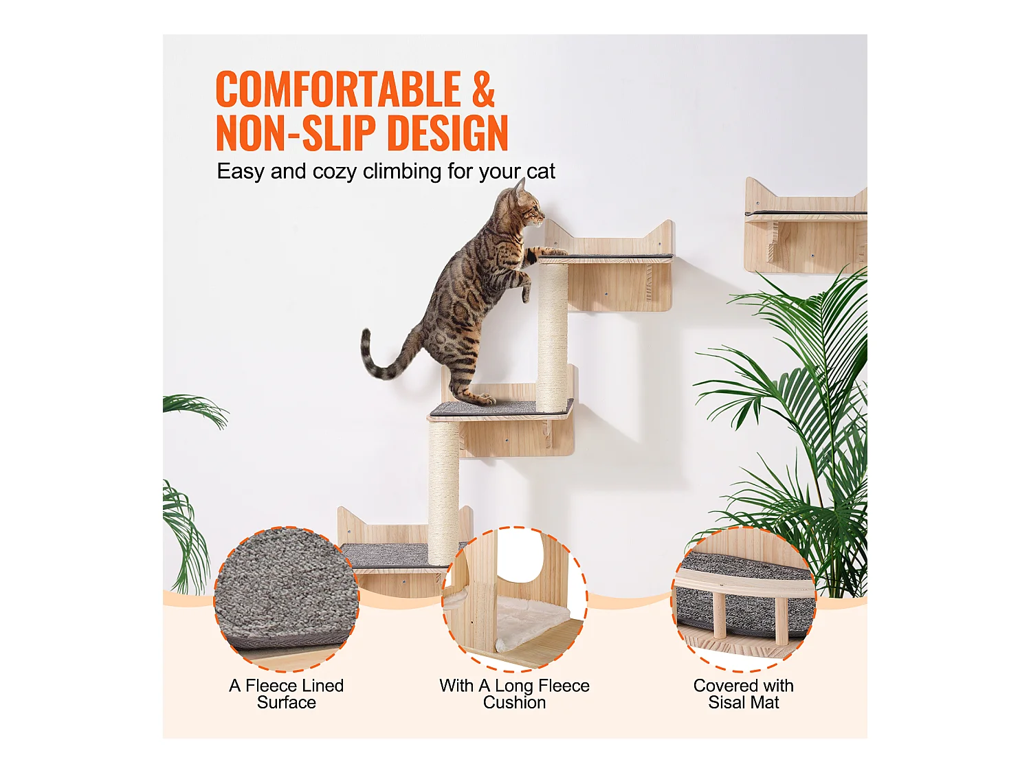 Étagères Murales SucceBuy pour Chat  avec Plateformes Nids Meuble à Chats Lot de 5