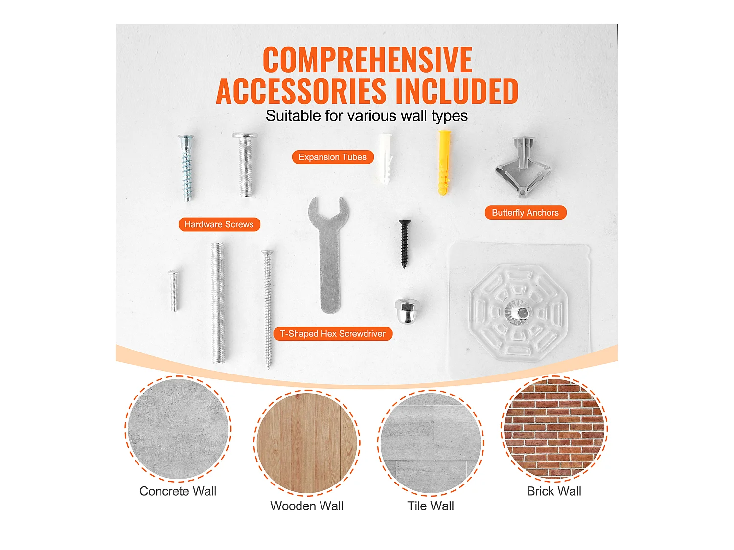 Arbre à chat SucceBuy Étagères Murales pour Arbre à Chat avec Planches de Saut, Hamac, Canapé et Poignée, lot de 6