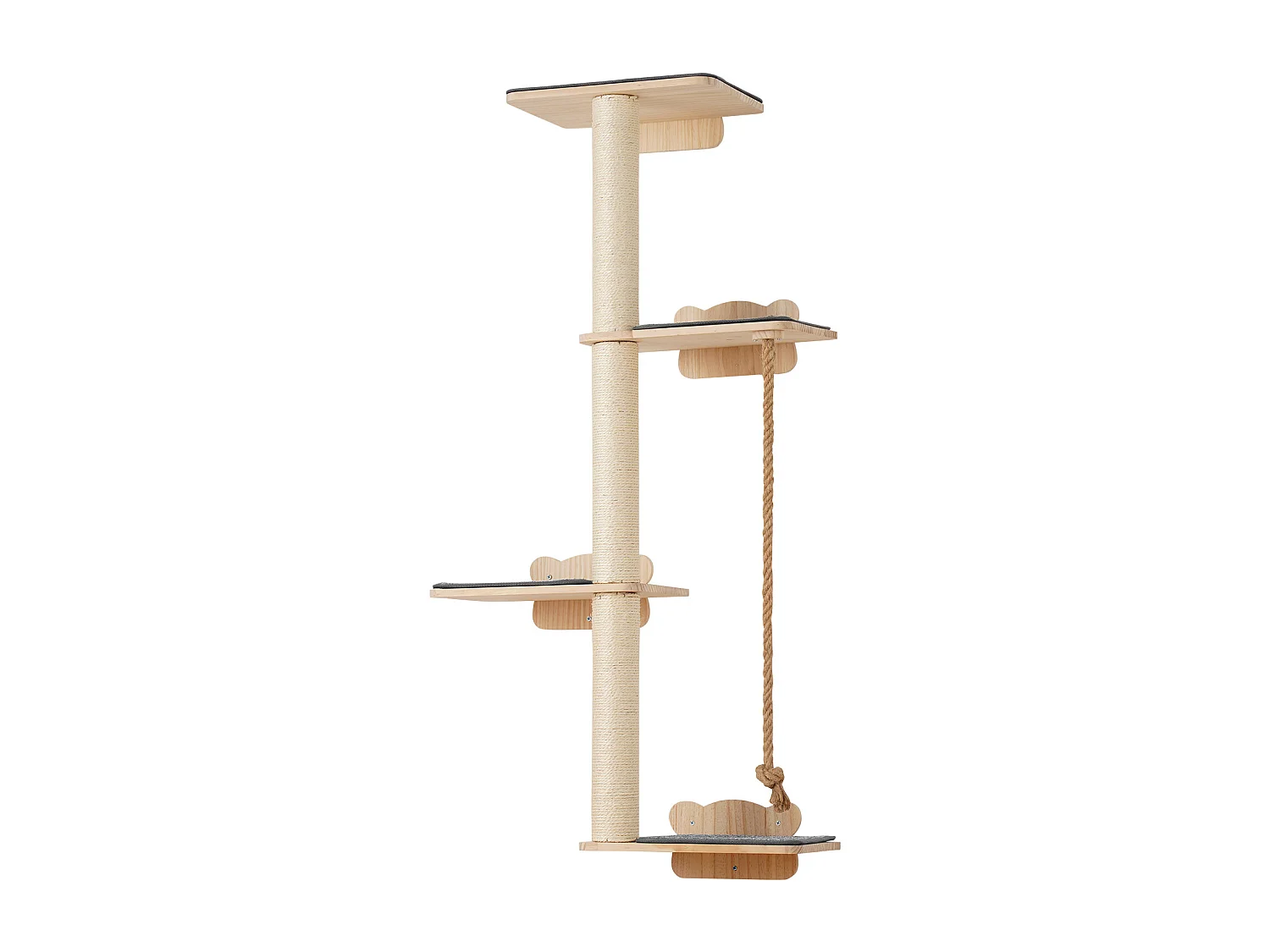 SucceBuy Mensole per alberi per gatti a parete con piattaforme, mobilio per gatti in stile albero