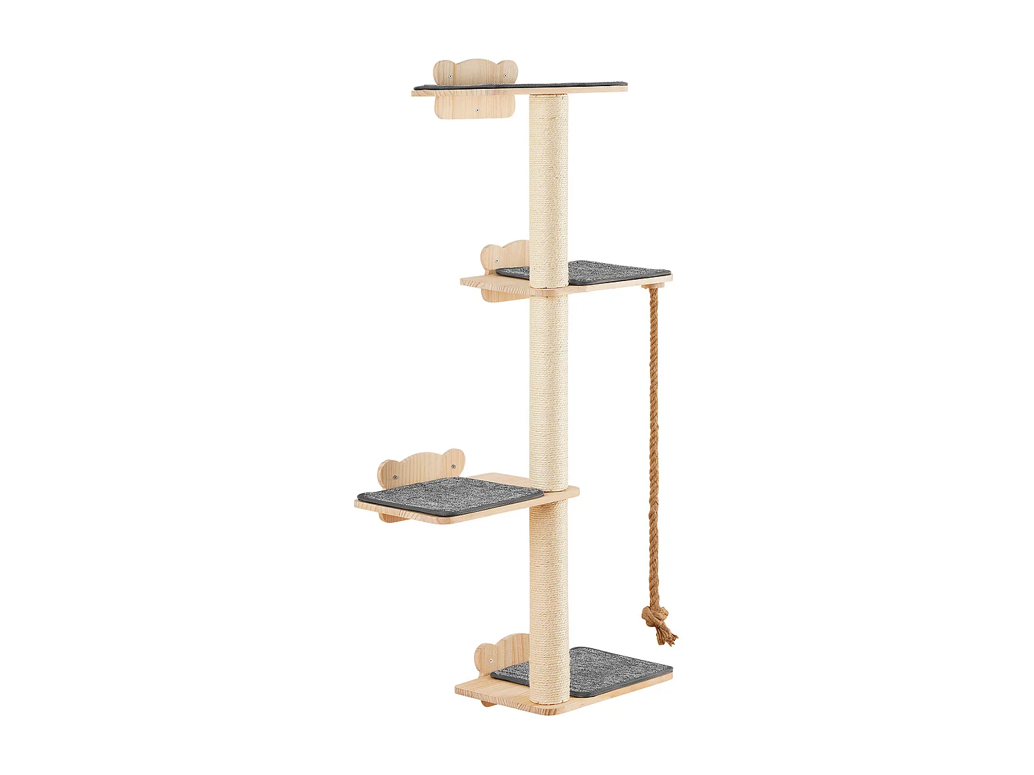 SucceBuy Mensole per alberi per gatti a parete con piattaforme, mobilio per gatti in stile albero