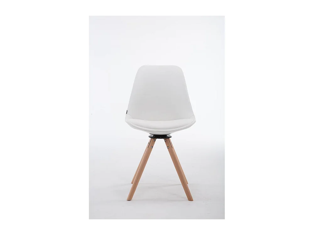 Eetkamerstoelen - Kunstleer & natura - wit - Calais