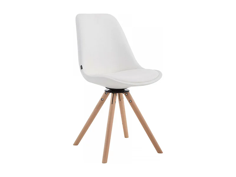 chaise salle à manger - Similicuir & Nature - Blanc - Calais