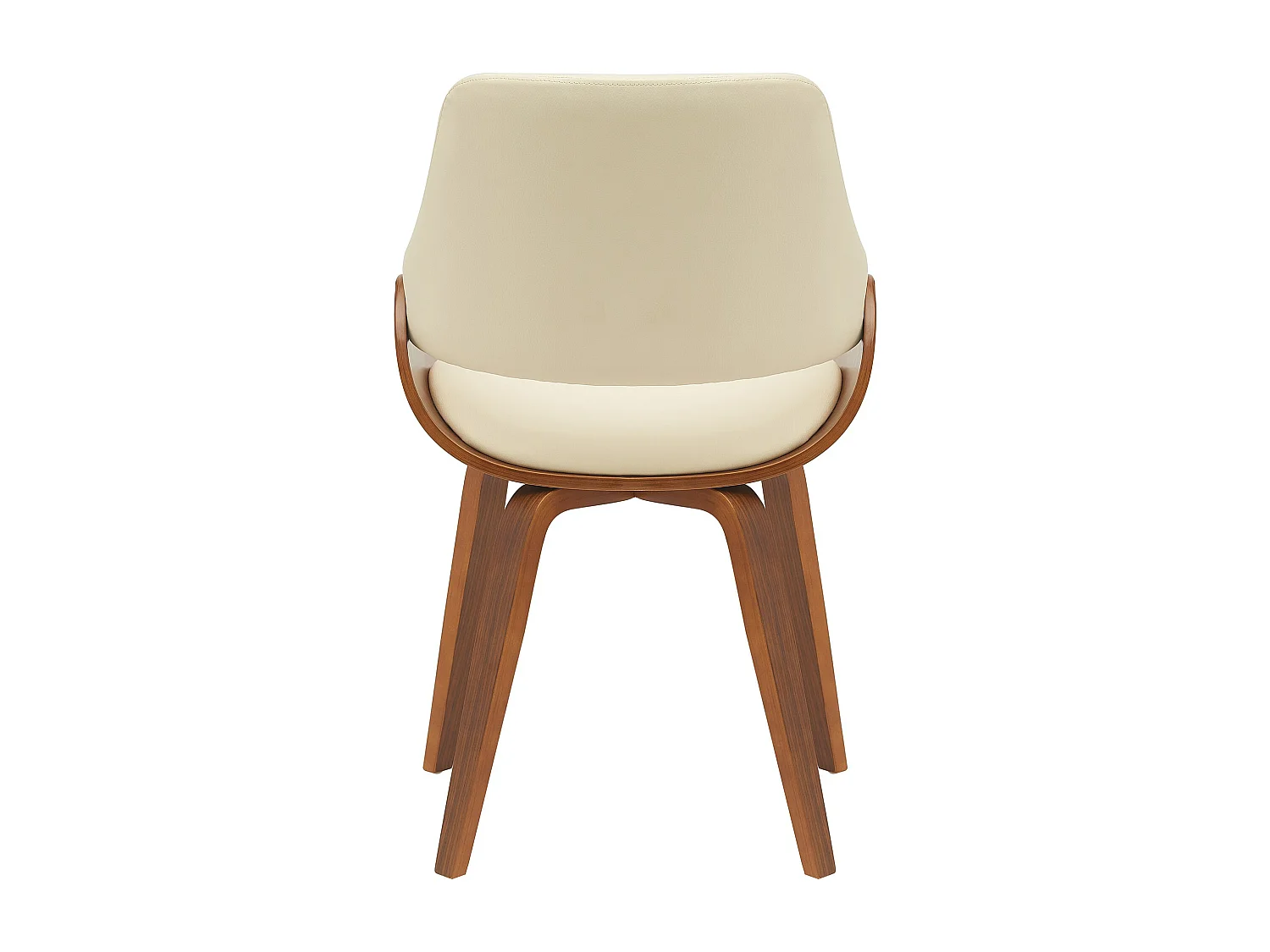 chaise salle à manger - Similicuir - Noyer / Crème - Vangale