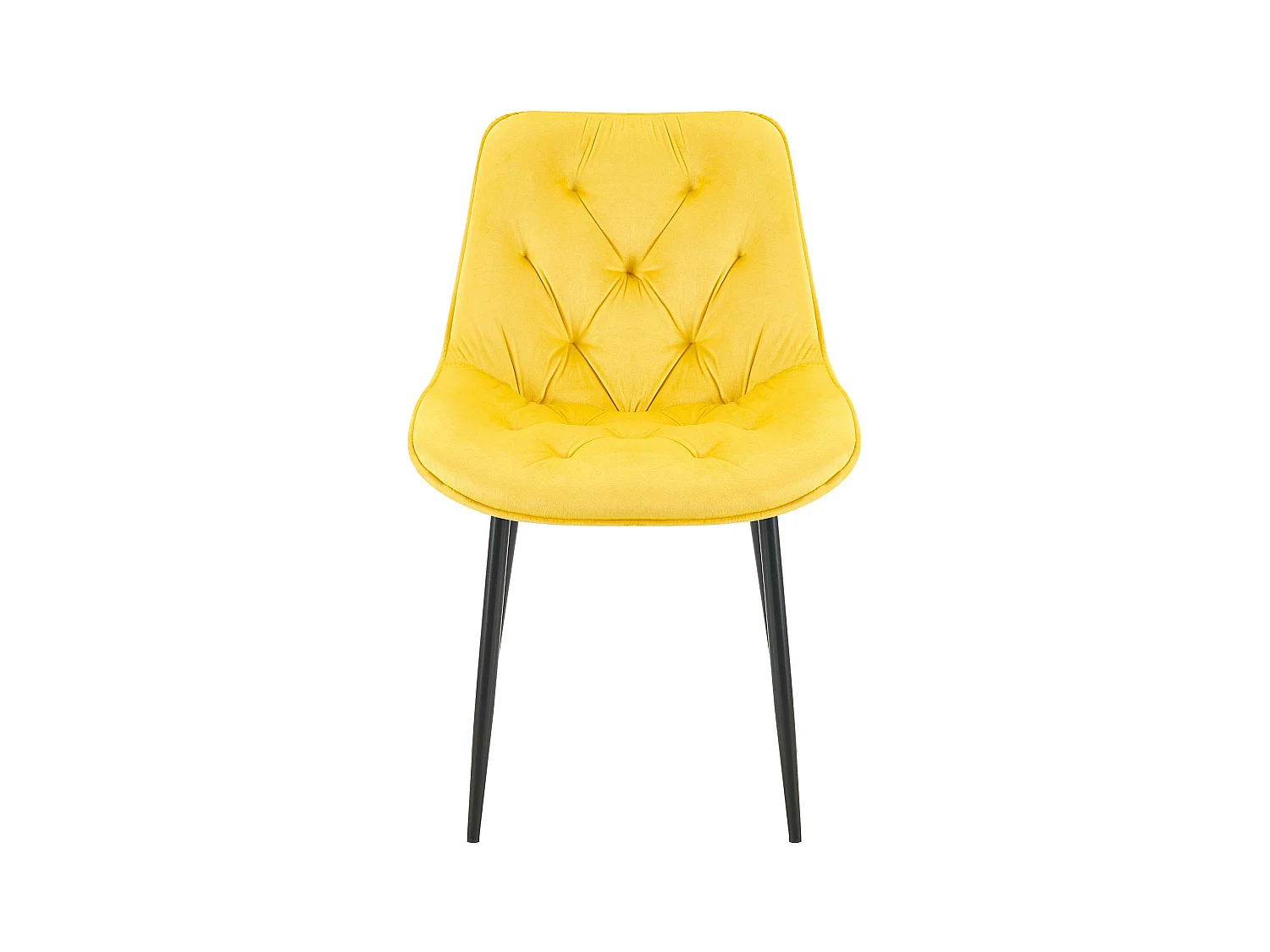 chaise salle à manger - Velours - Jaune - Wallace