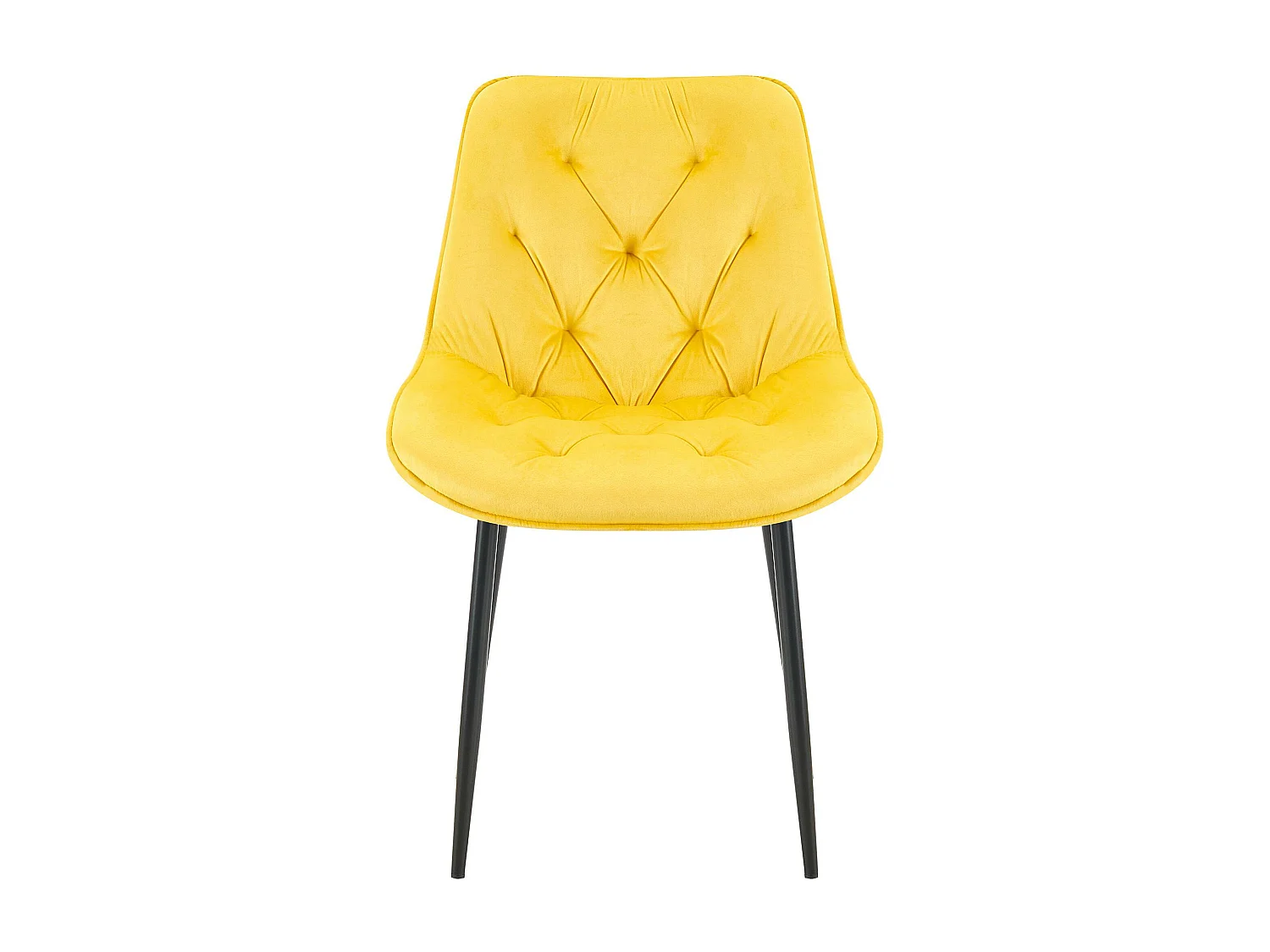 chaise salle à manger - Velours - Jaune - Wallace