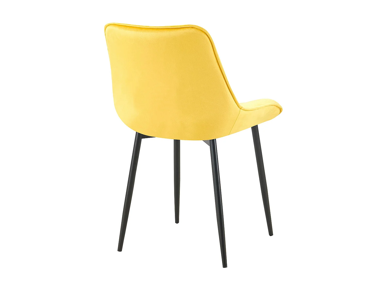 chaise salle à manger - Velours - Jaune - Wallace