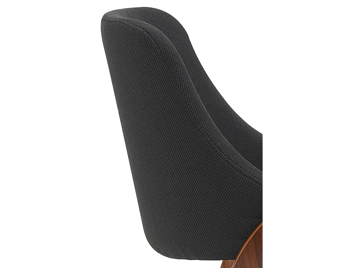 chaise salle à manger - Tissu - Noyer / Noir - Vangale