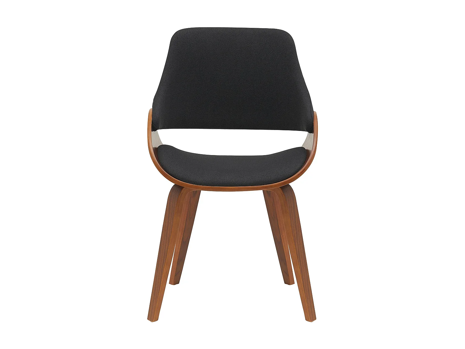 chaise salle à manger - Tissu - Noyer / Noir - Vangale