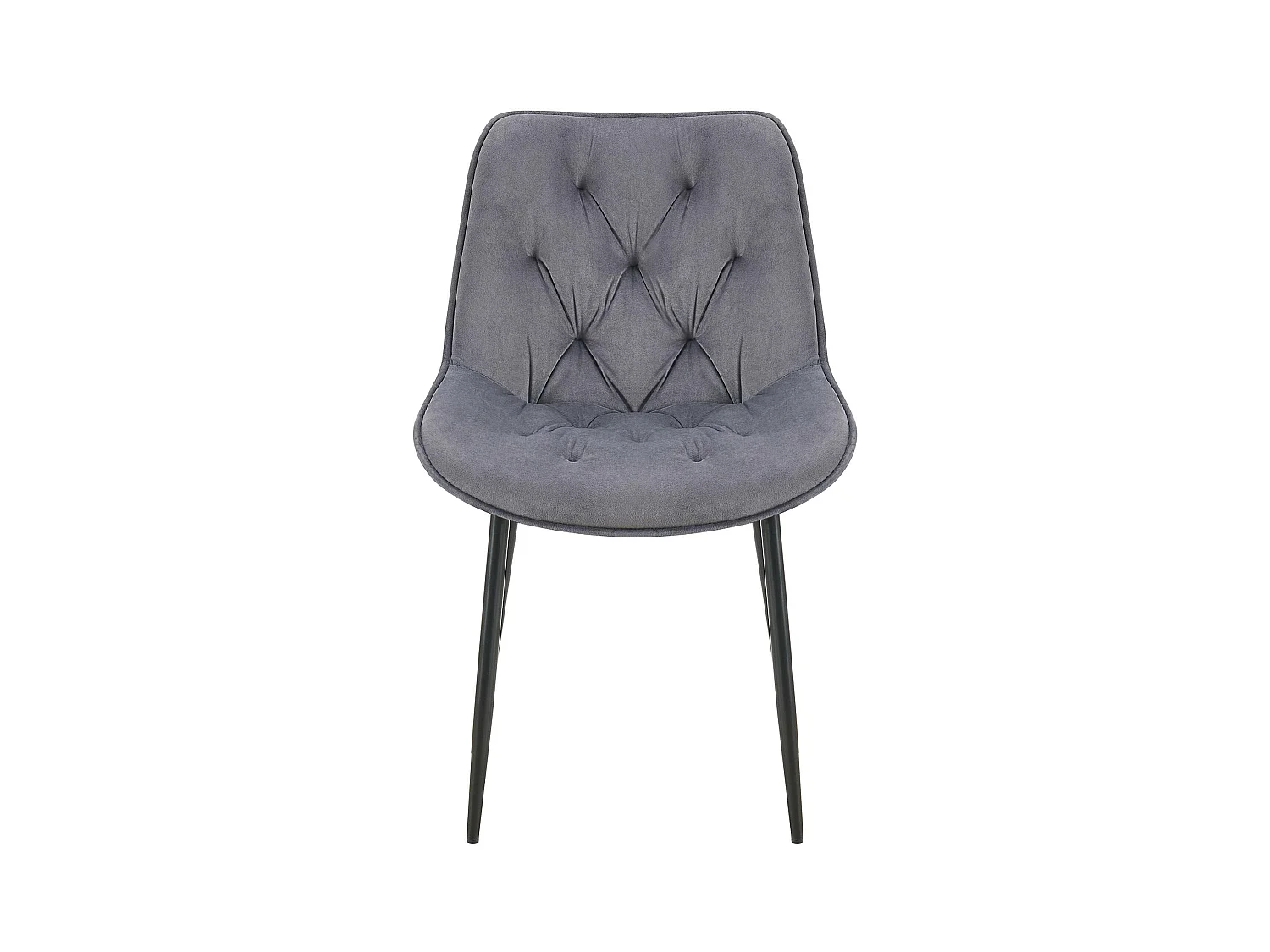 chaise salle à manger - Velours - Gris foncé - Wallace