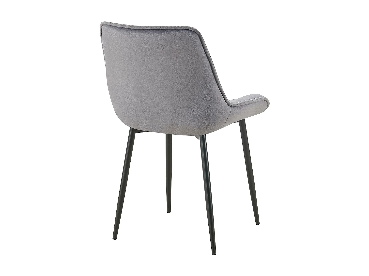 chaise salle à manger - Velours - Gris foncé - Wallace