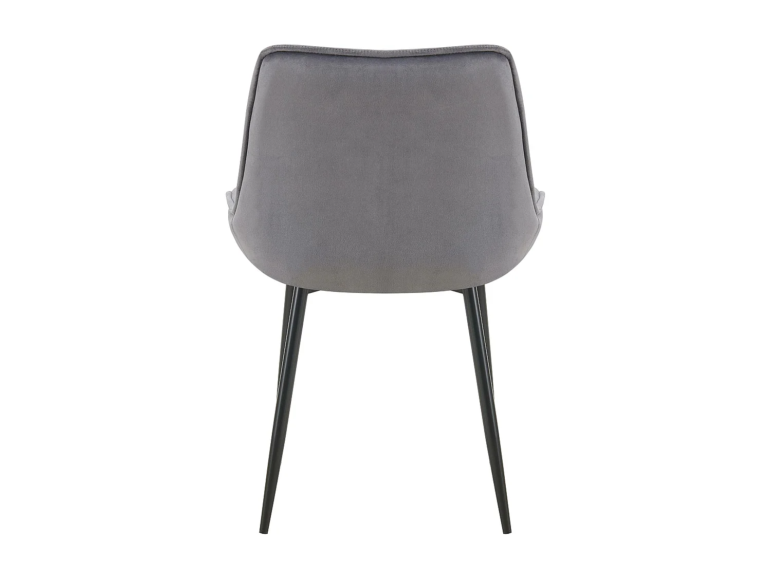 chaise salle à manger - Velours - Gris foncé - Wallace