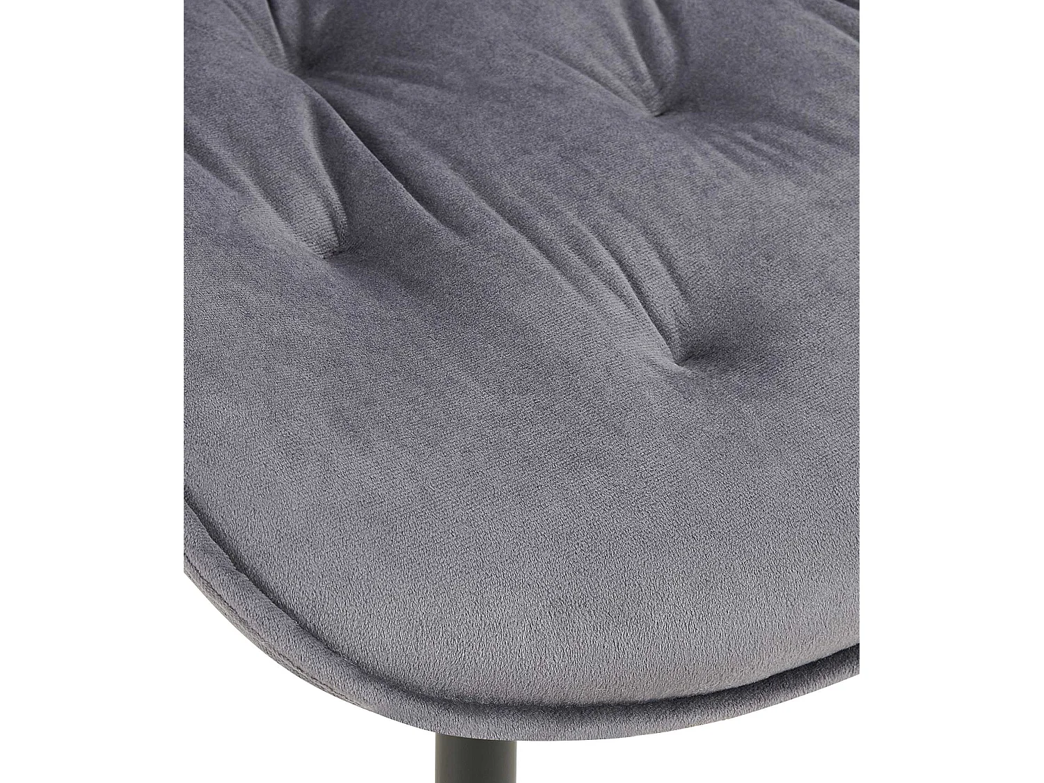 chaise salle à manger - Velours - Gris foncé - Wallace