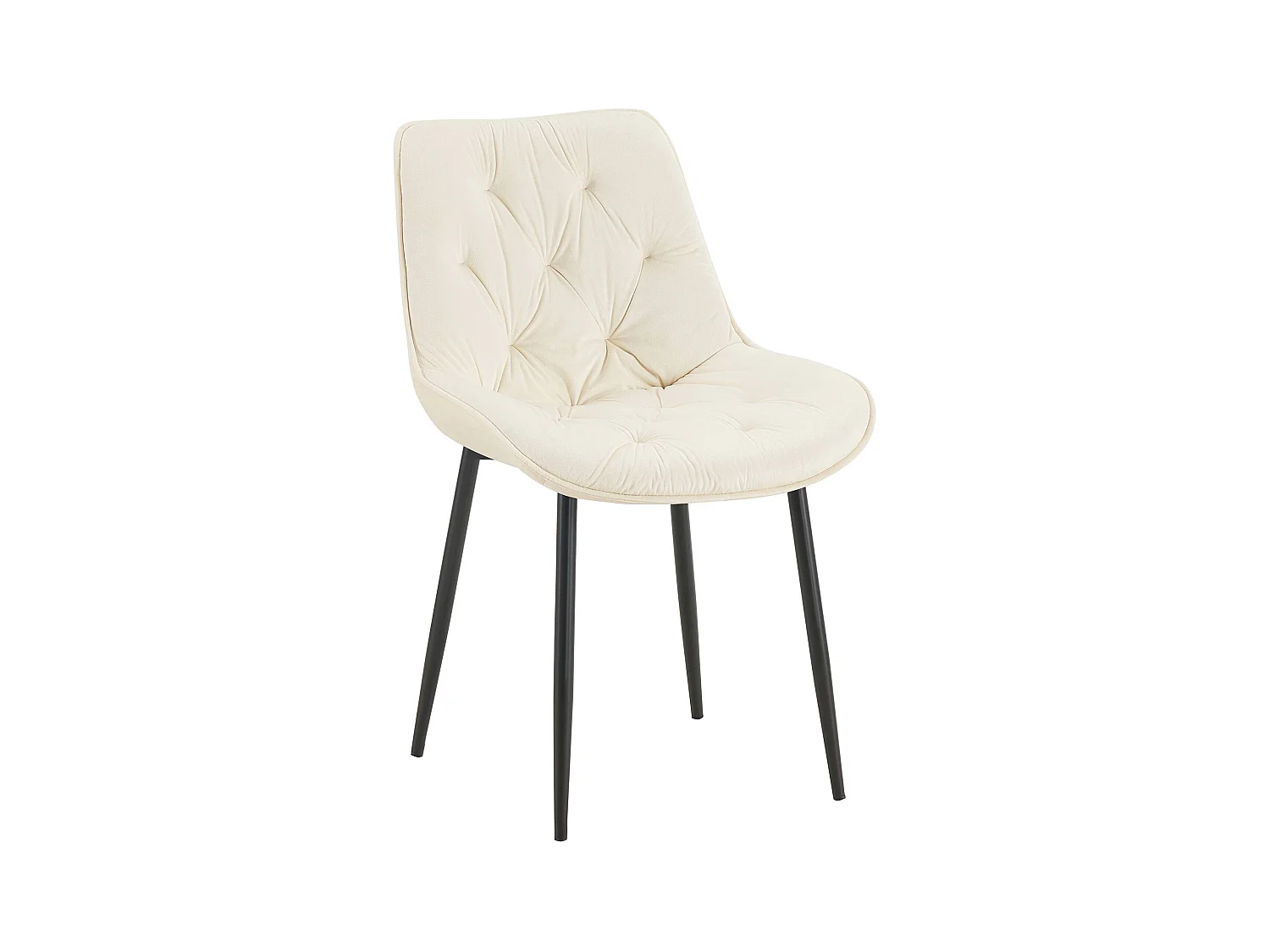 chaise salle à manger - Velours - Crème - Wallace