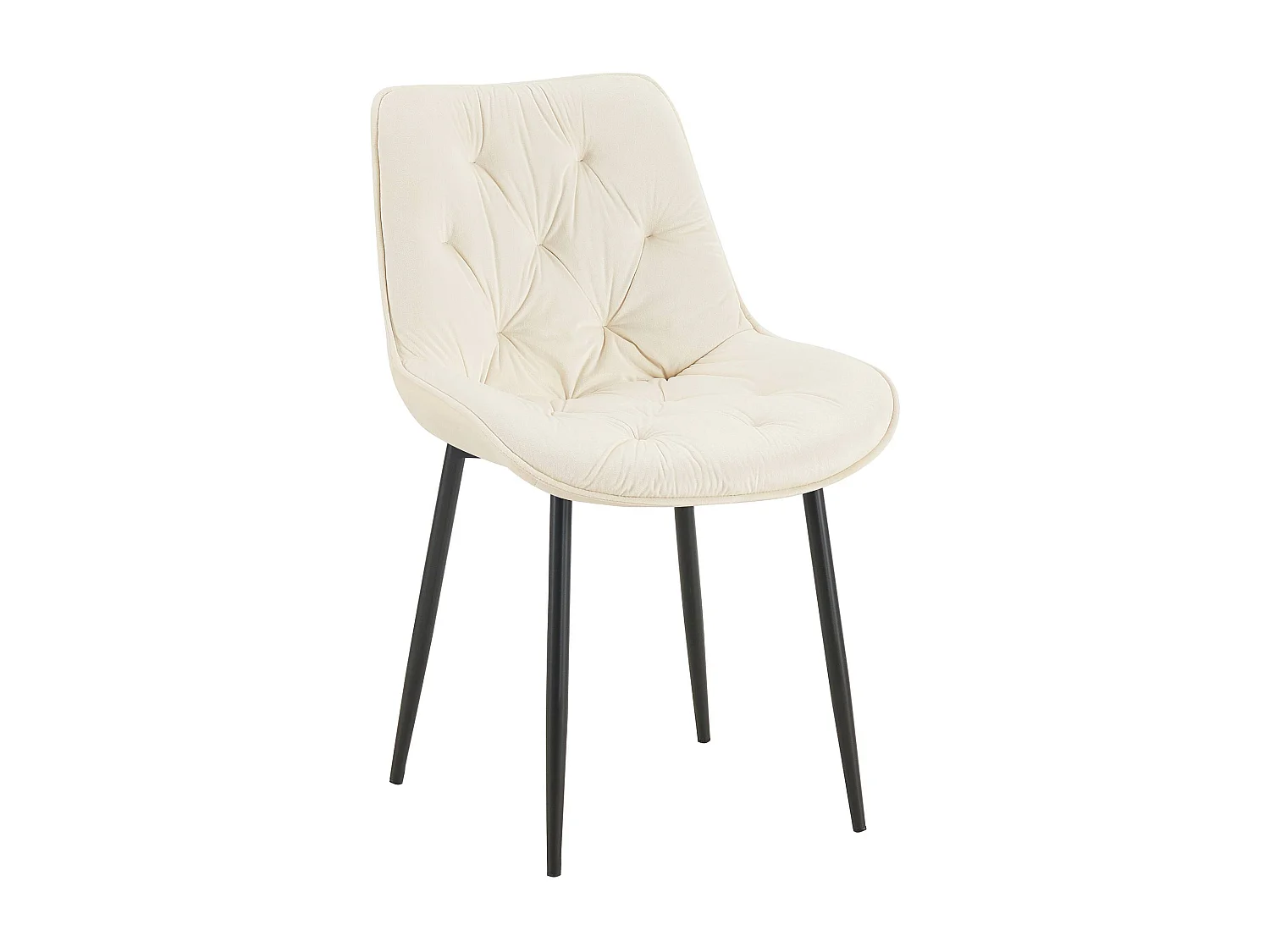 chaise salle à manger - Velours - Crème - Wallace