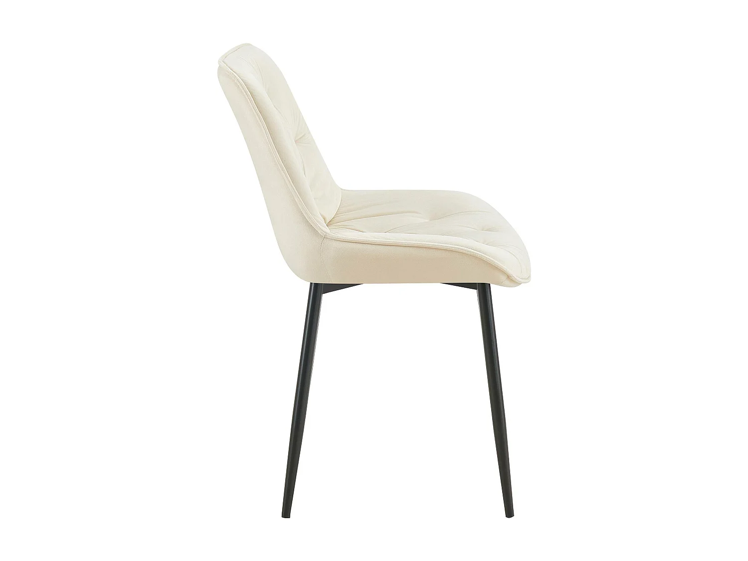 chaise salle à manger - Velours - Crème - Wallace