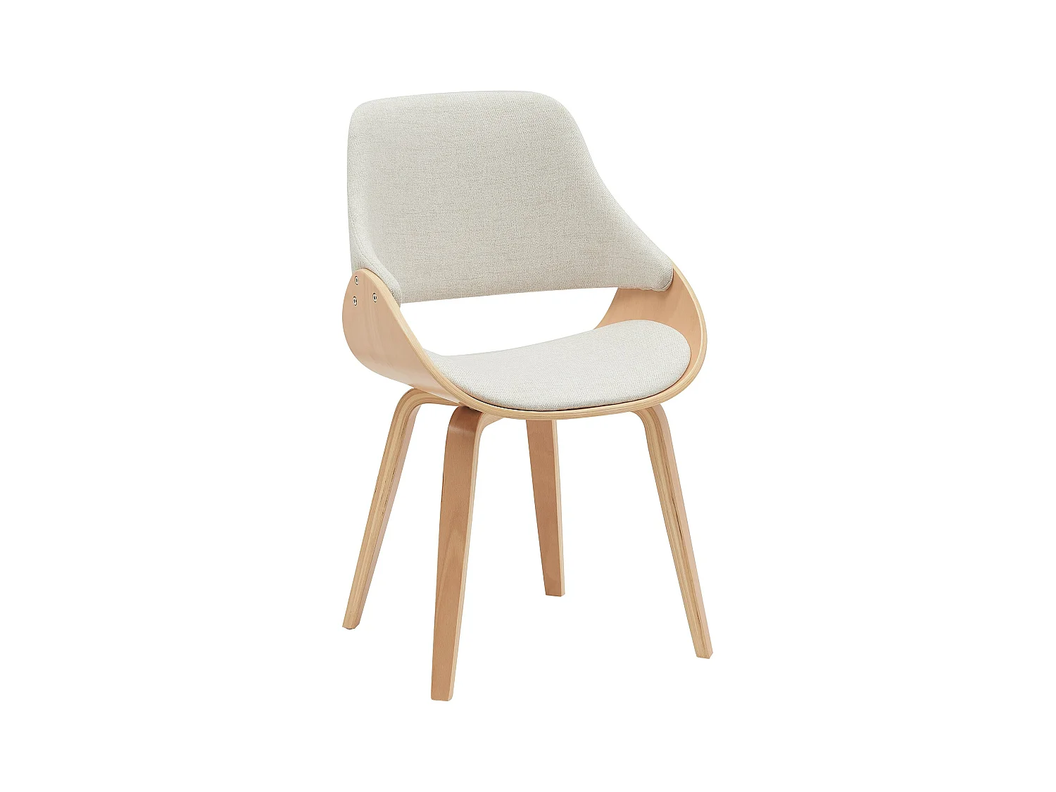 chaise salle à manger - Tissu - Nature / Crème - Vangale