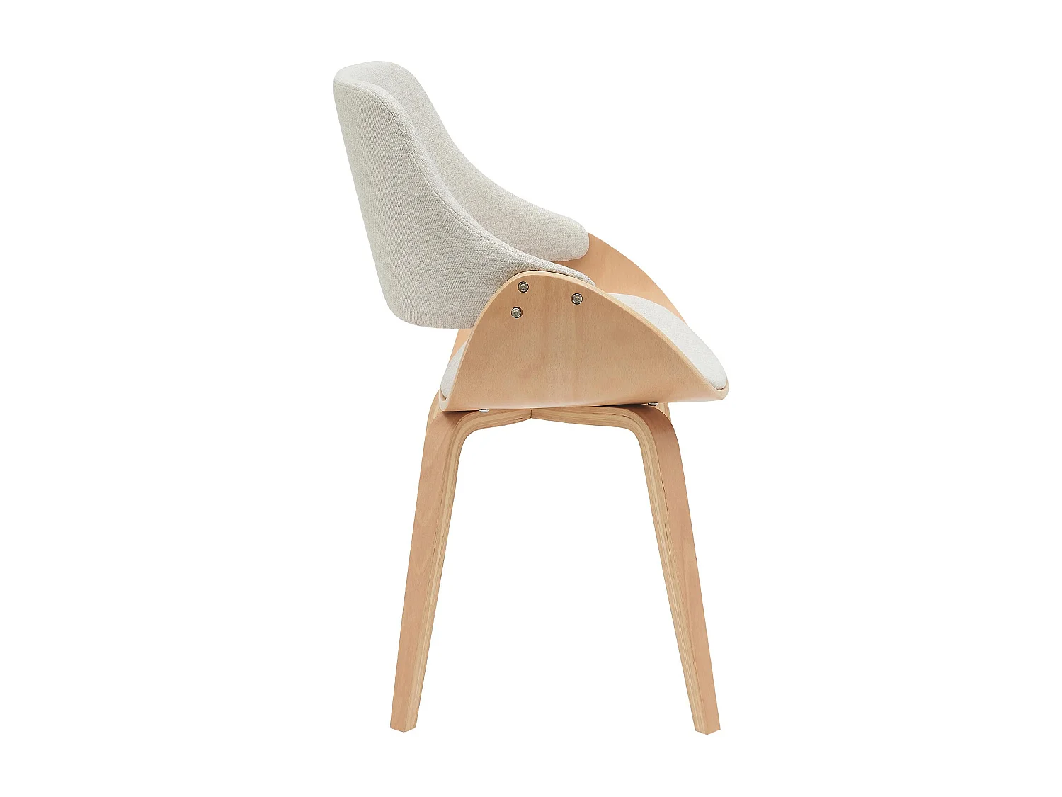 chaise salle à manger - Tissu - Nature / Crème - Vangale