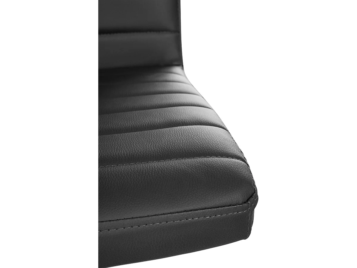 Lot de 2  chaise salle à manger - Similicuir - Noir - Elvas