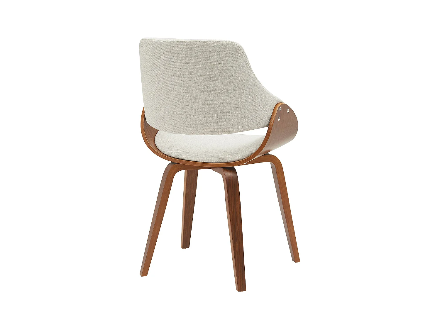 chaise salle à manger - Tissu - Noyer / Crème - Vangale