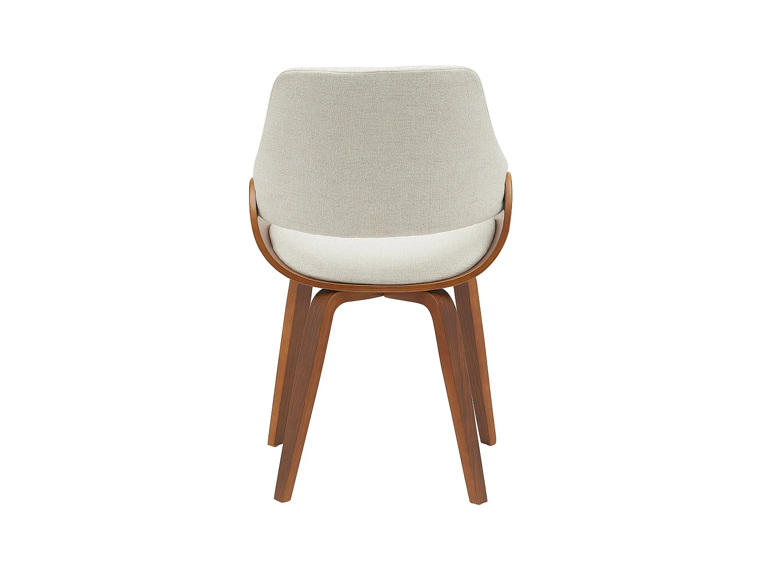 chaise salle à manger - Tissu - Noyer / Crème - Vangale