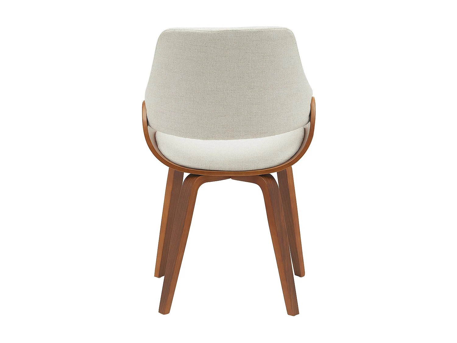 chaise salle à manger - Tissu - Noyer / Crème - Vangale