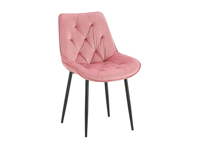 chaise salle à manger - Velours - Rose - Wallace