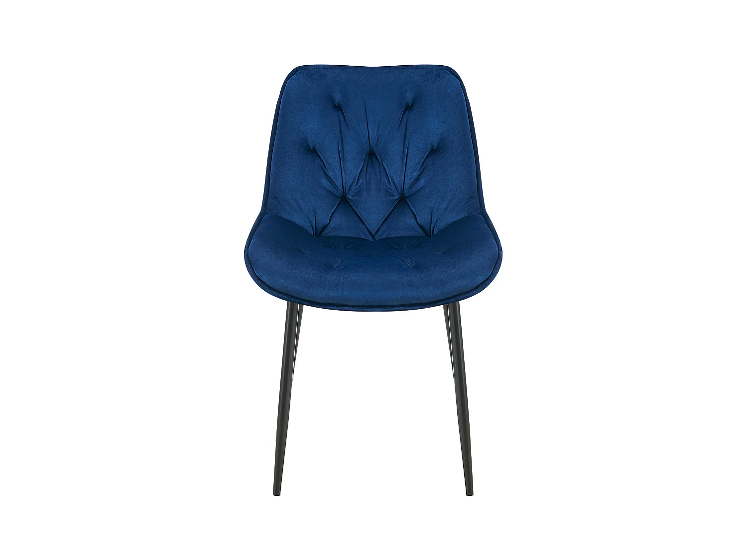 chaise salle à manger - Velours - Bleu - Wallace