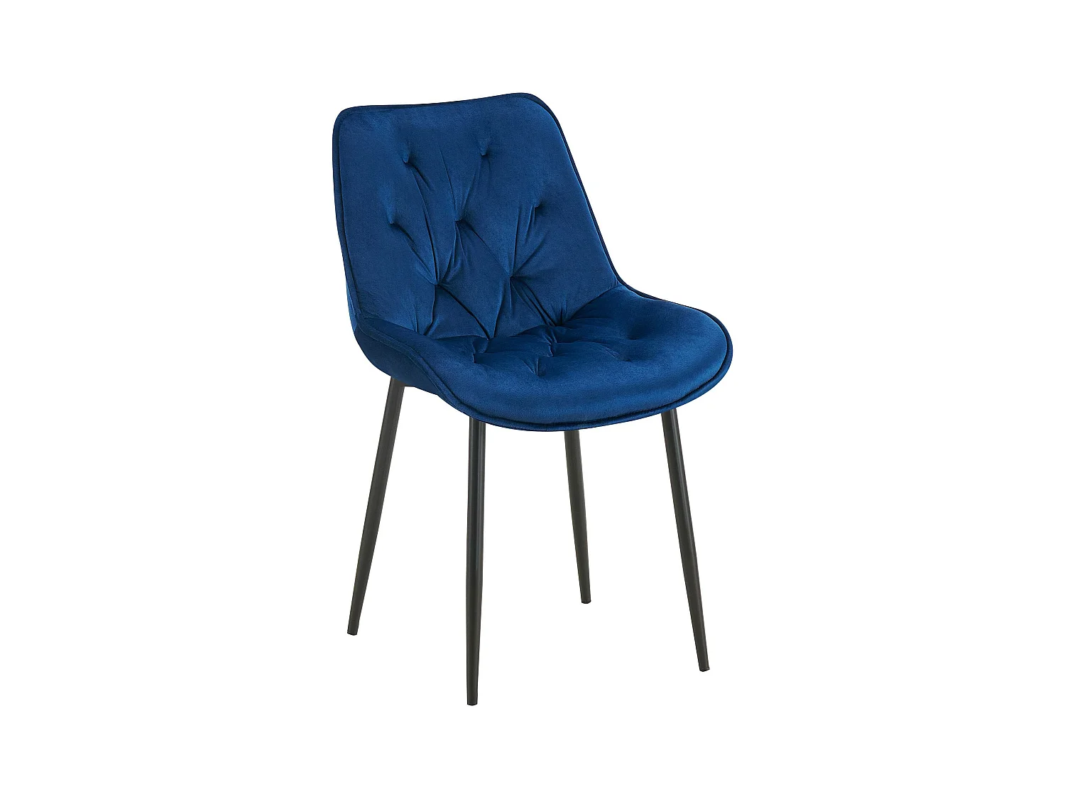 chaise salle à manger - Velours - Bleu - Wallace