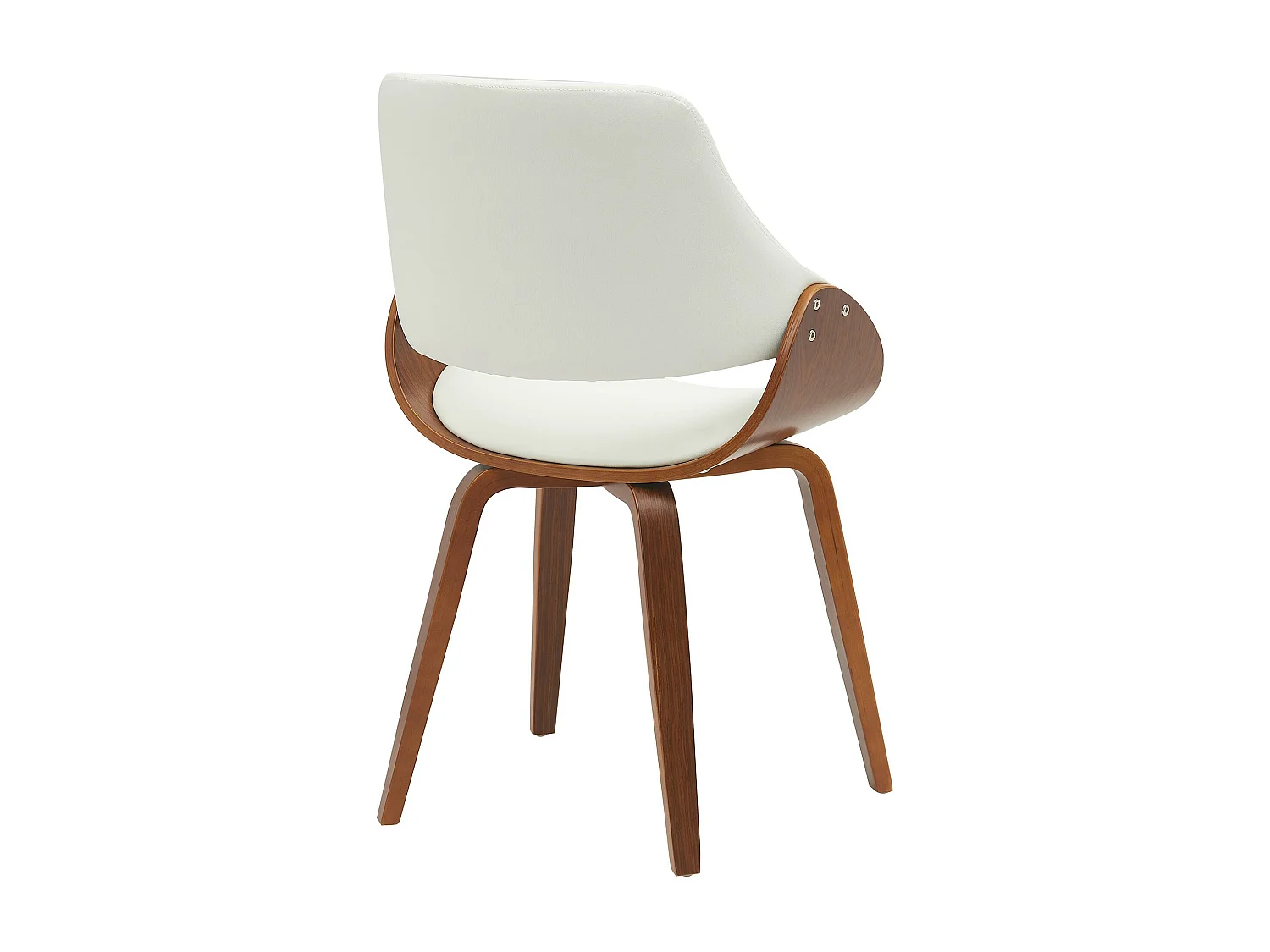 chaise salle à manger - Similicuir - Noyer / Blanc - Vangale