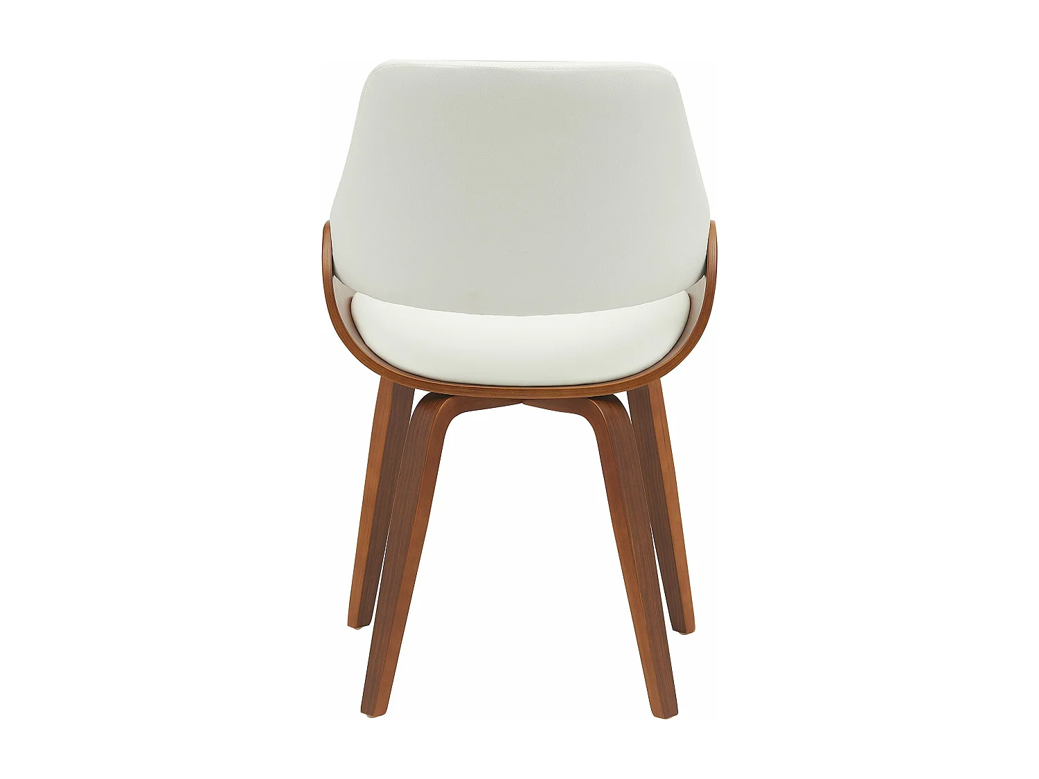 chaise salle à manger - Similicuir - Noyer / Blanc - Vangale