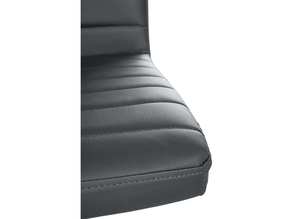 Lot de 2  chaise salle à manger - Similicuir - Gris - Elvas