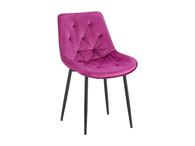 chaise salle à manger - Velours - Violet - Wallace