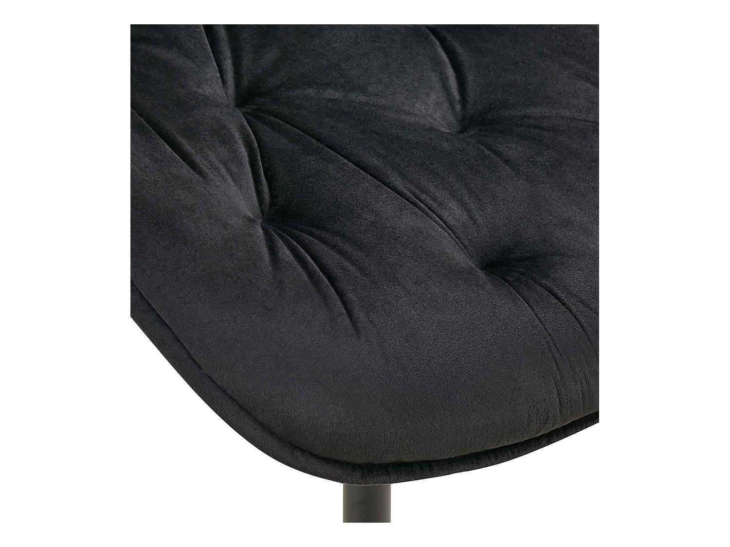 chaise salle à manger - Velours - Noir - Wallace