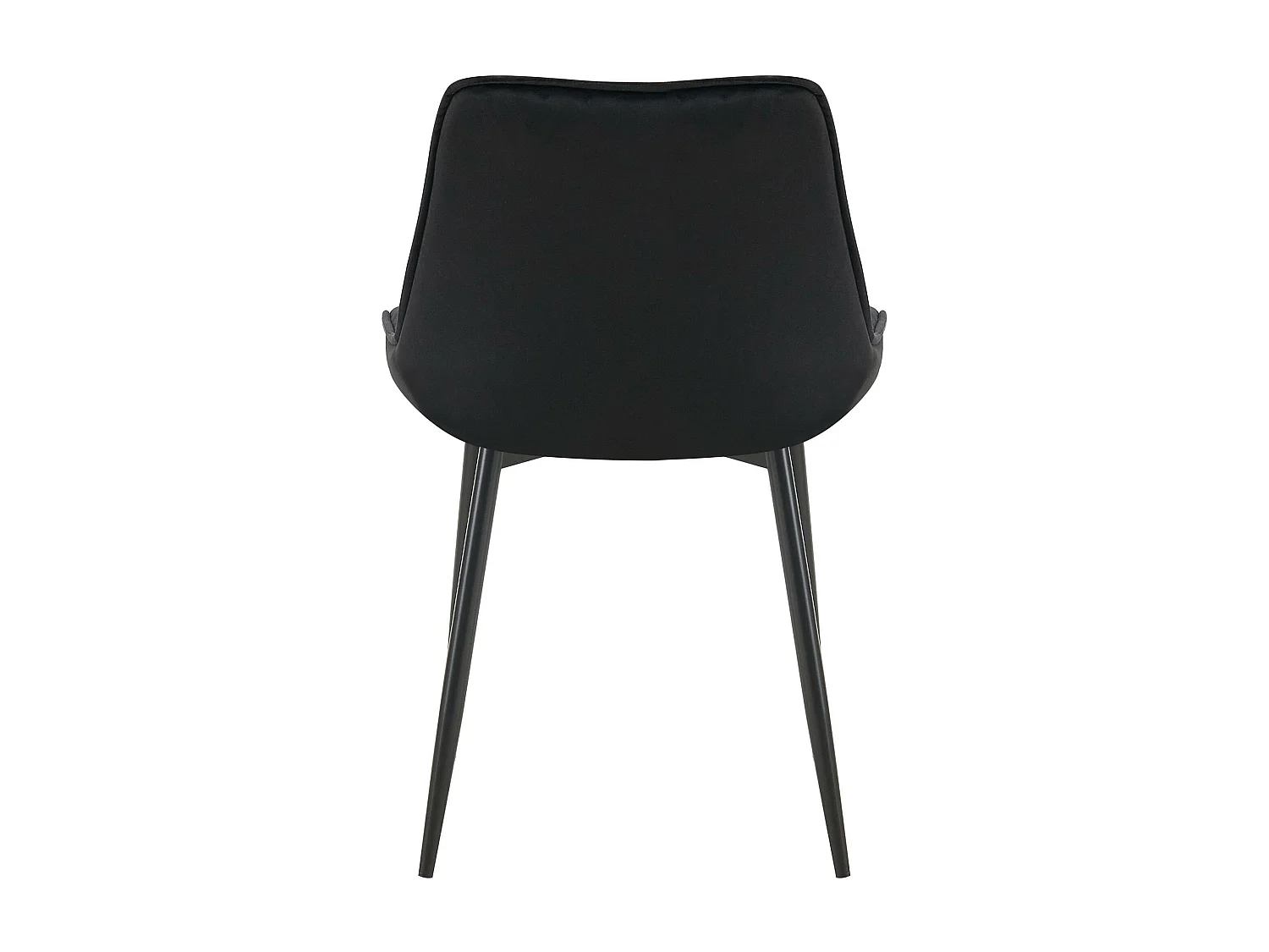 chaise salle à manger - Velours - Noir - Wallace