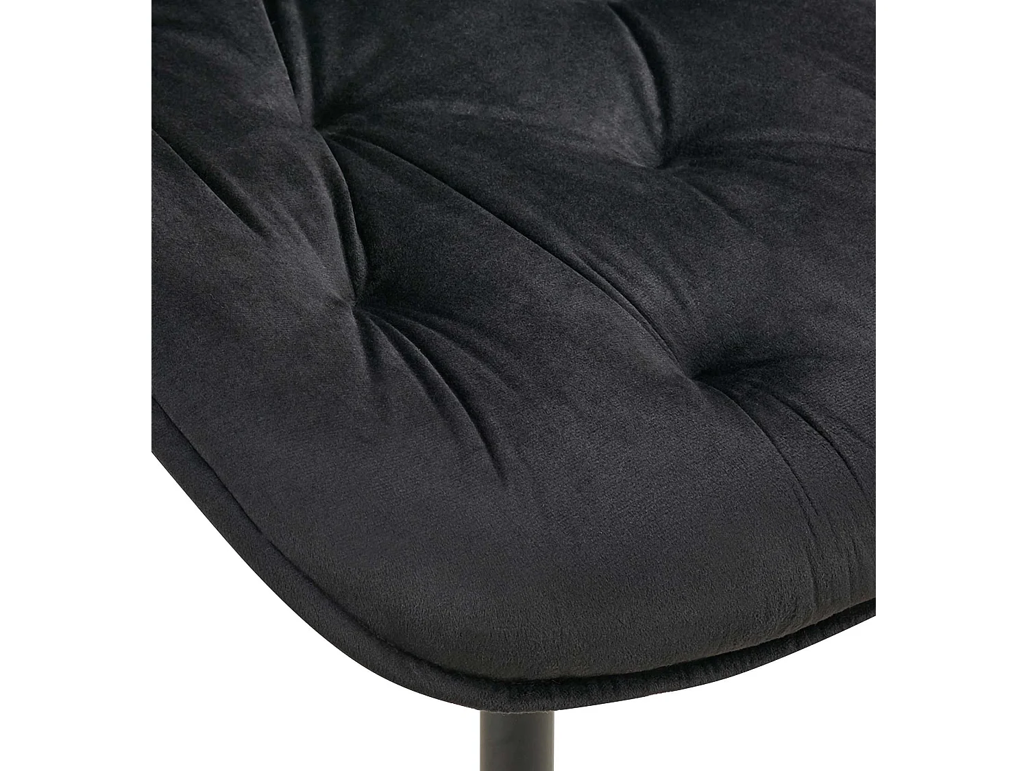 chaise salle à manger - Velours - Noir - Wallace