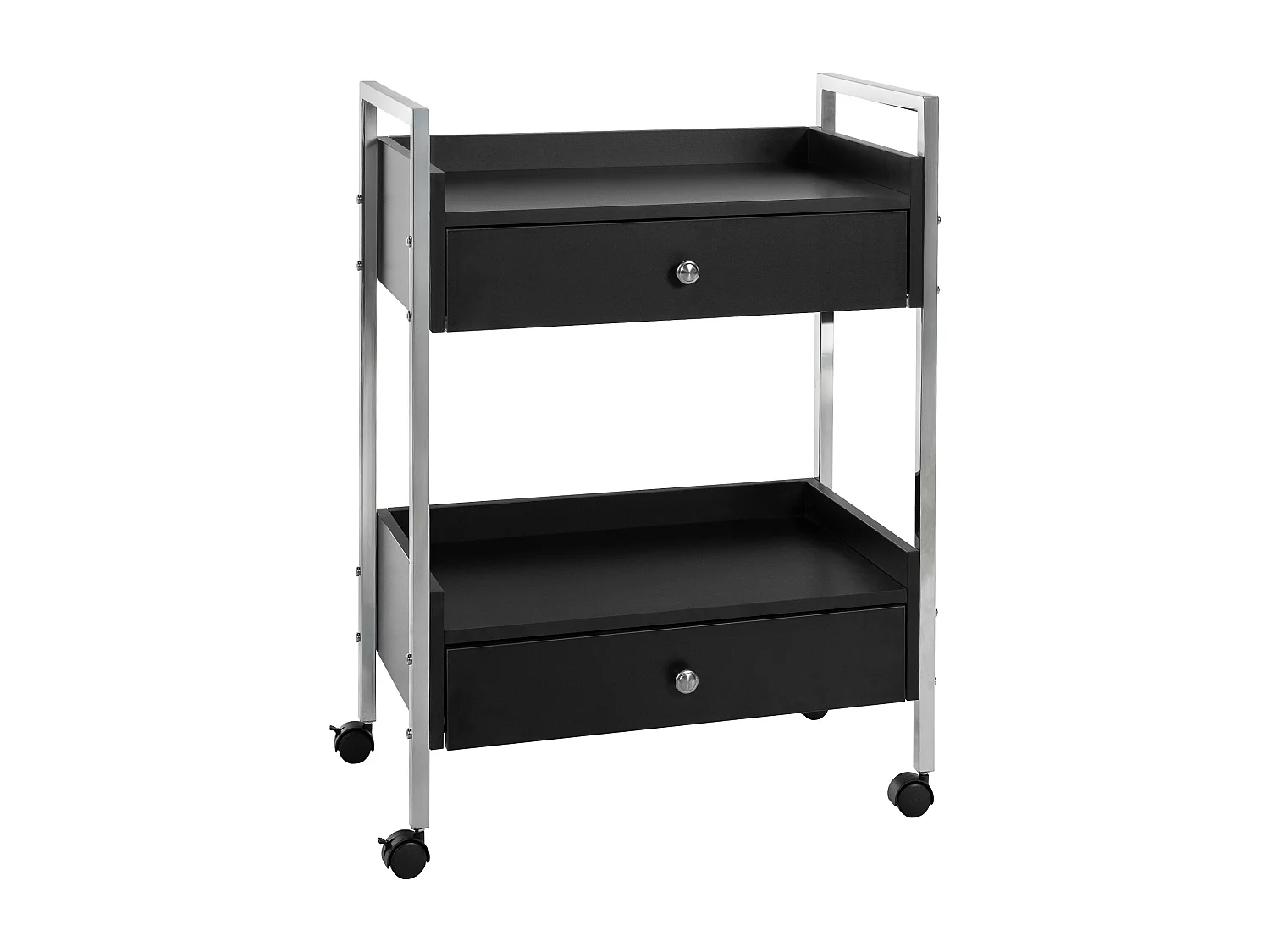 Chariot de service - Métal & Noir - Noir - Luxus