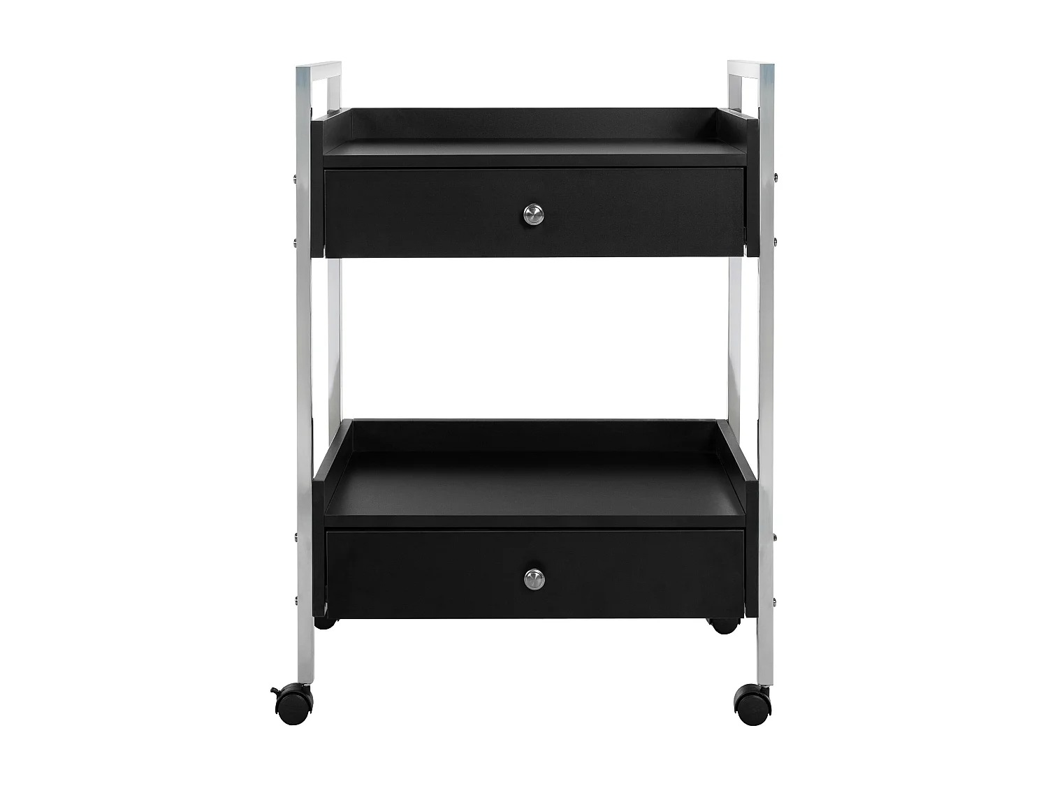 Chariot de service - Métal & Noir - Noir - Luxus