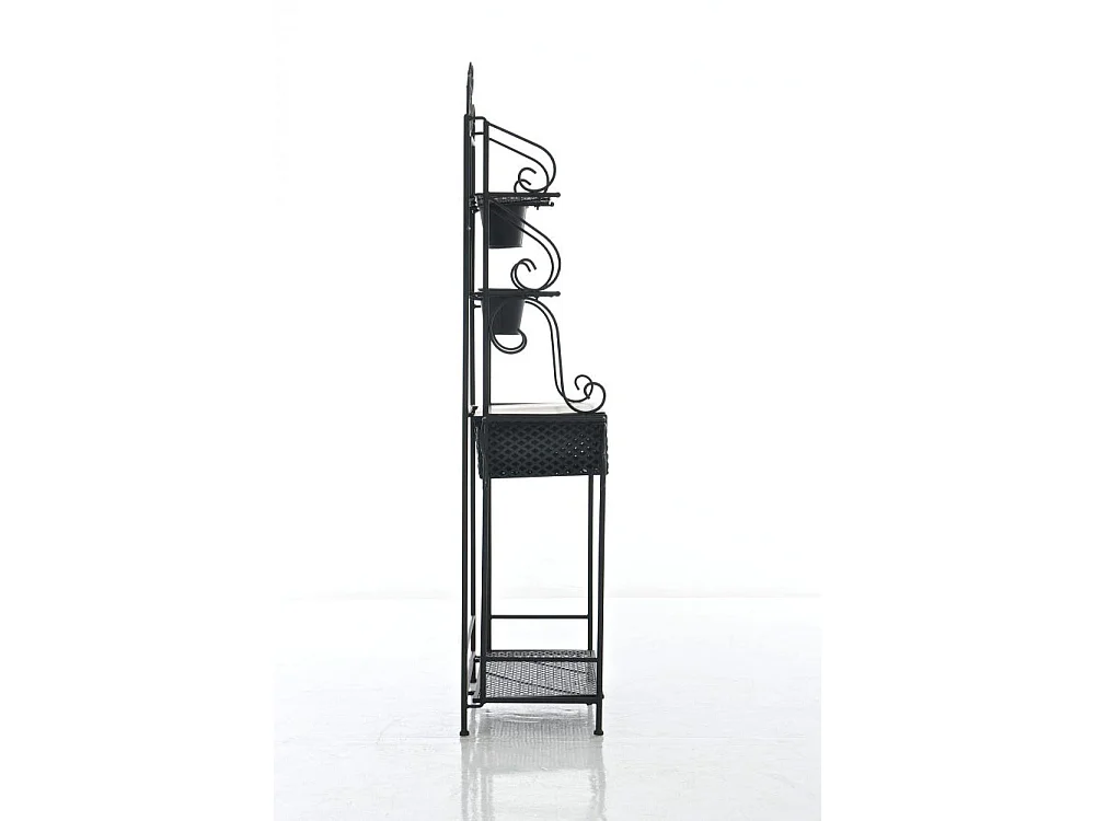 Étagères sur pied - Métal - 94 x 30 x 149cm - Noir - Shine