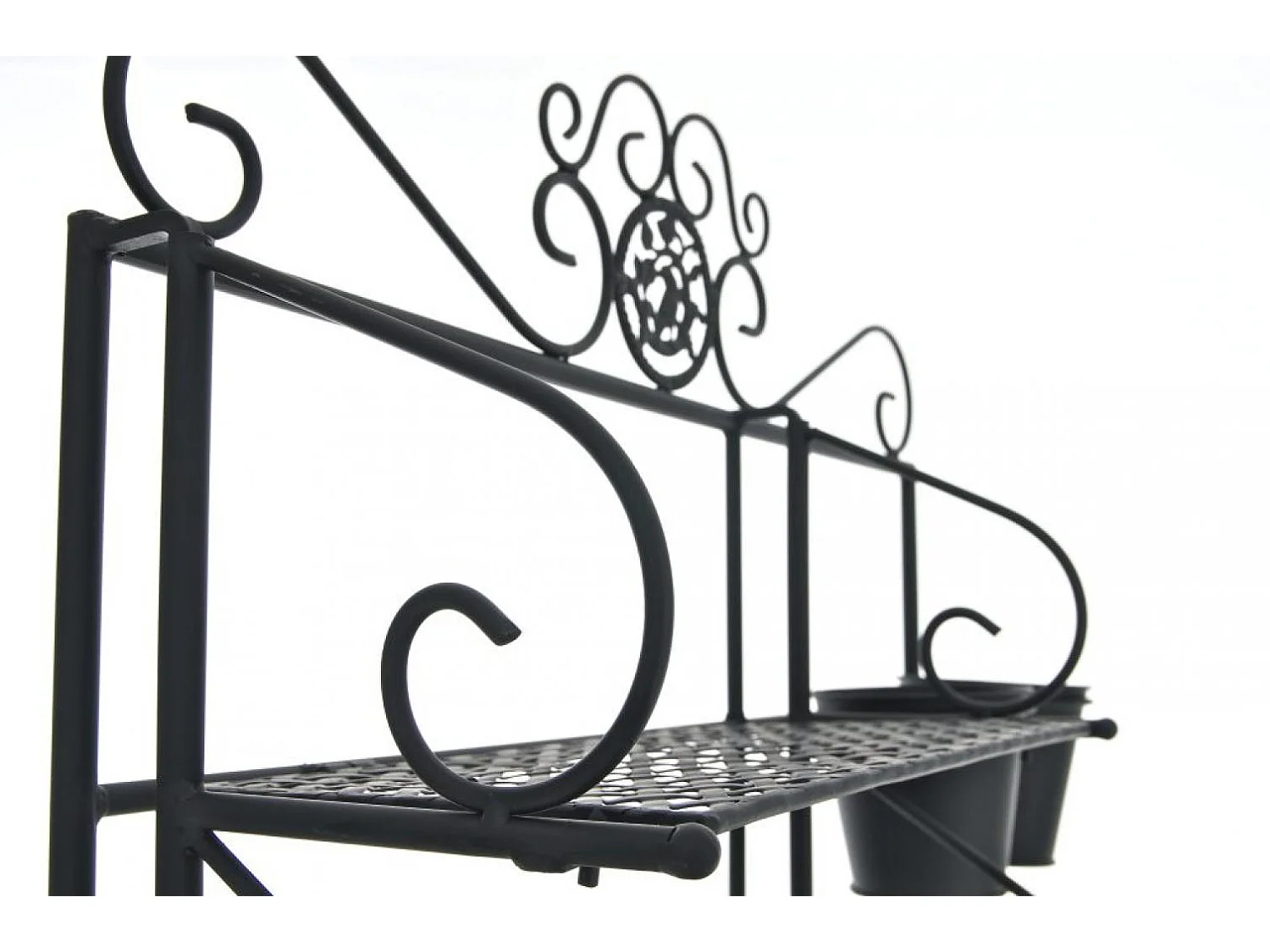 Étagères sur pied - Métal - 94 x 30 x 149cm - Noir - Shine