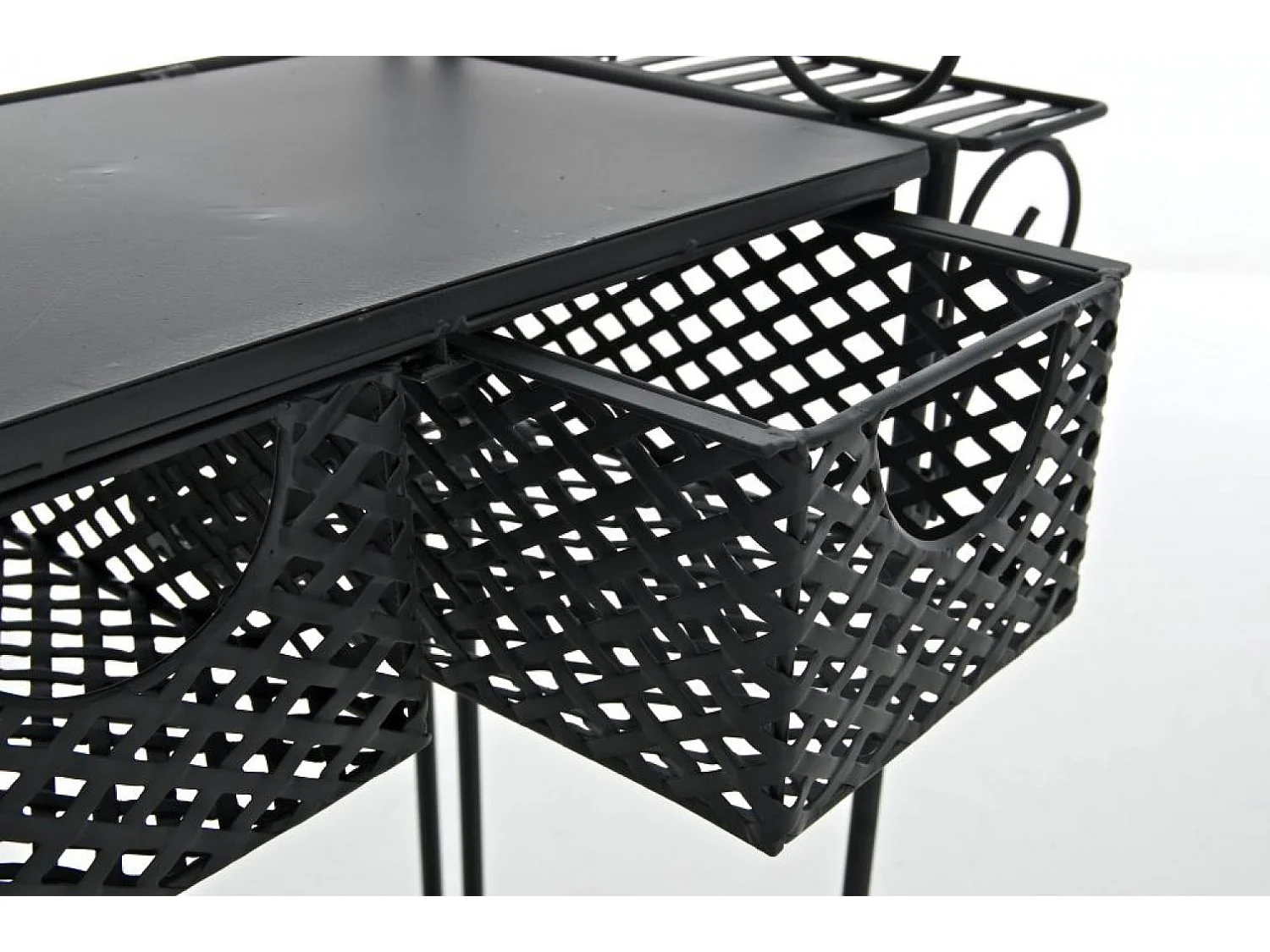 Étagères sur pied - Métal - 94 x 30 x 149cm - Noir - Shine