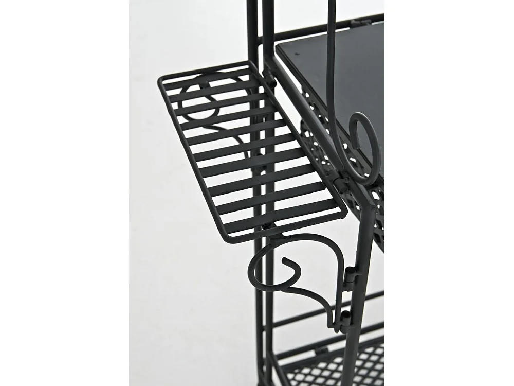 Étagères sur pied - Métal - 94 x 30 x 149cm - Noir - Shine