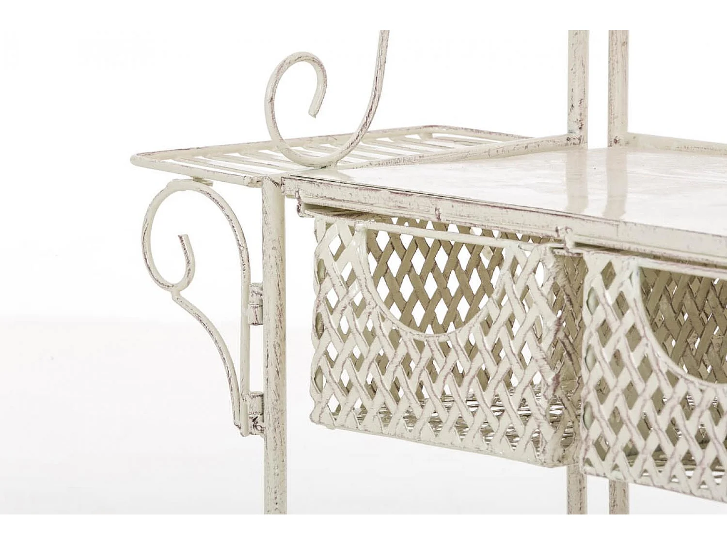 Étagères sur pied - Métal - 94 x 30 x 149cm - Crème antique - Shine
